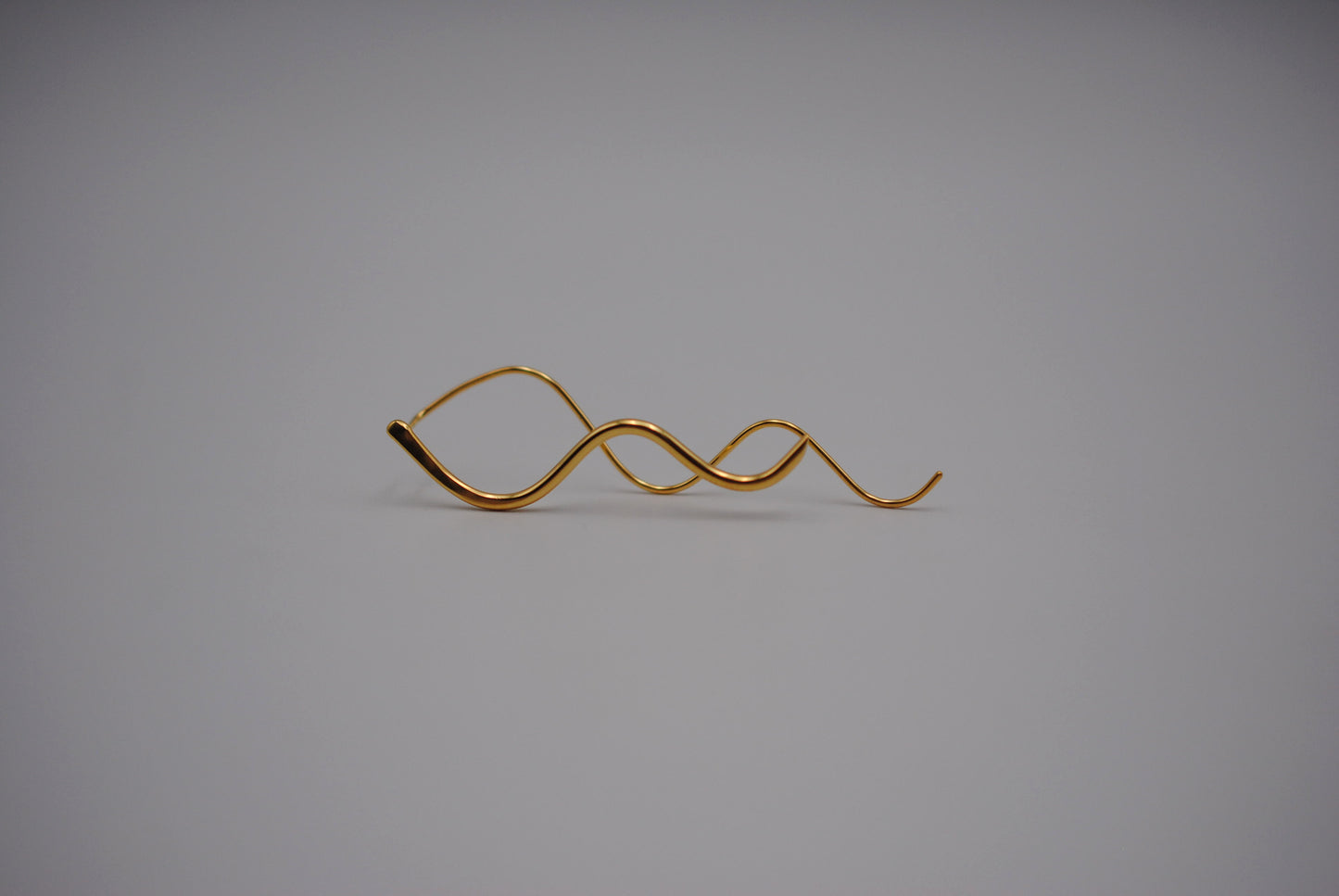 Infinity Yellow Gold Roots Dangle Earrings