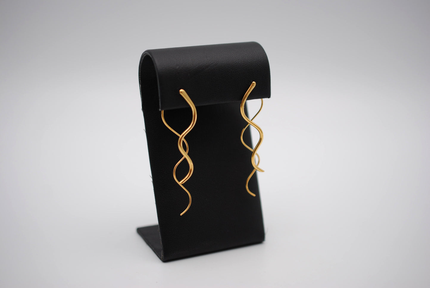 Infinity Yellow Gold Roots Dangle Earrings