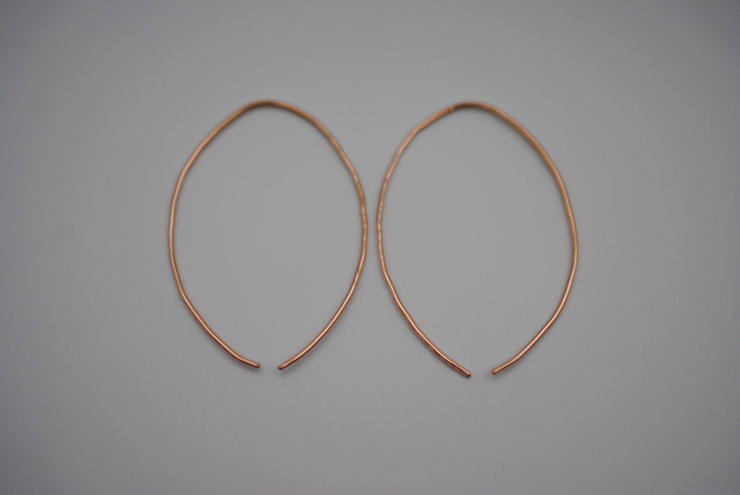 Large Rose Gold Open Hoop Earrings
