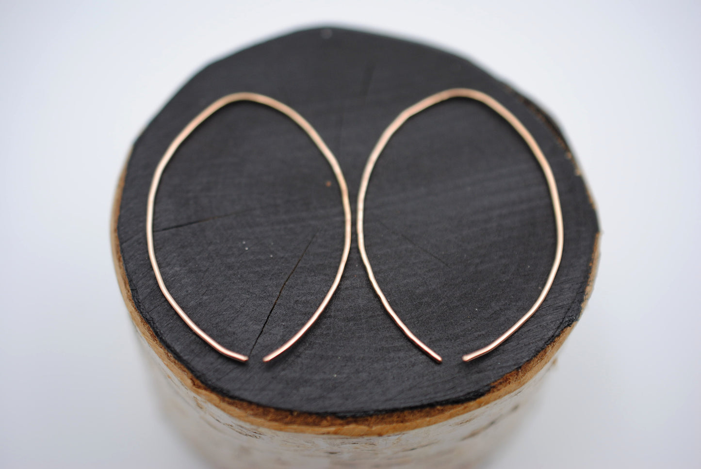 Large Rose Gold Open Hoop Earrings