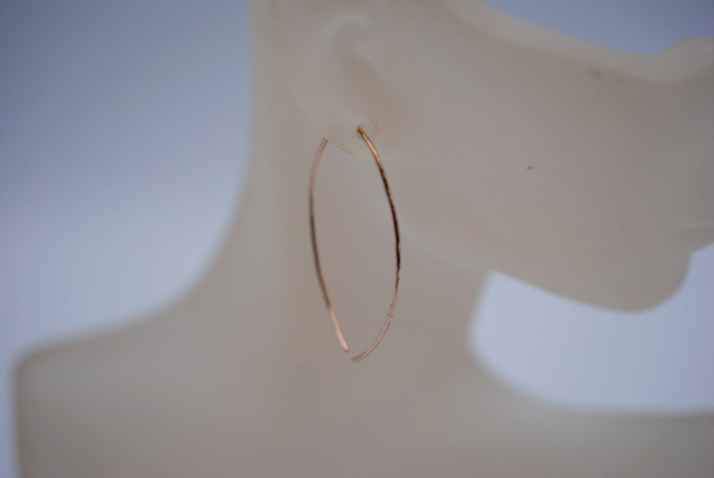 Large Rose Gold Open Hoop Earrings