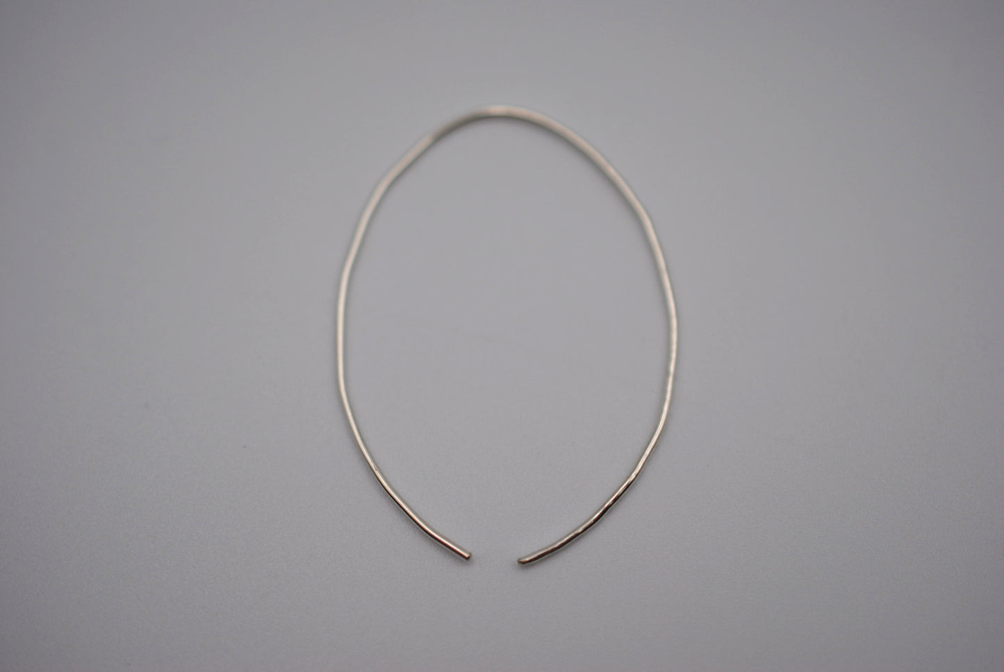 Large Silver Open Hoop Earrings