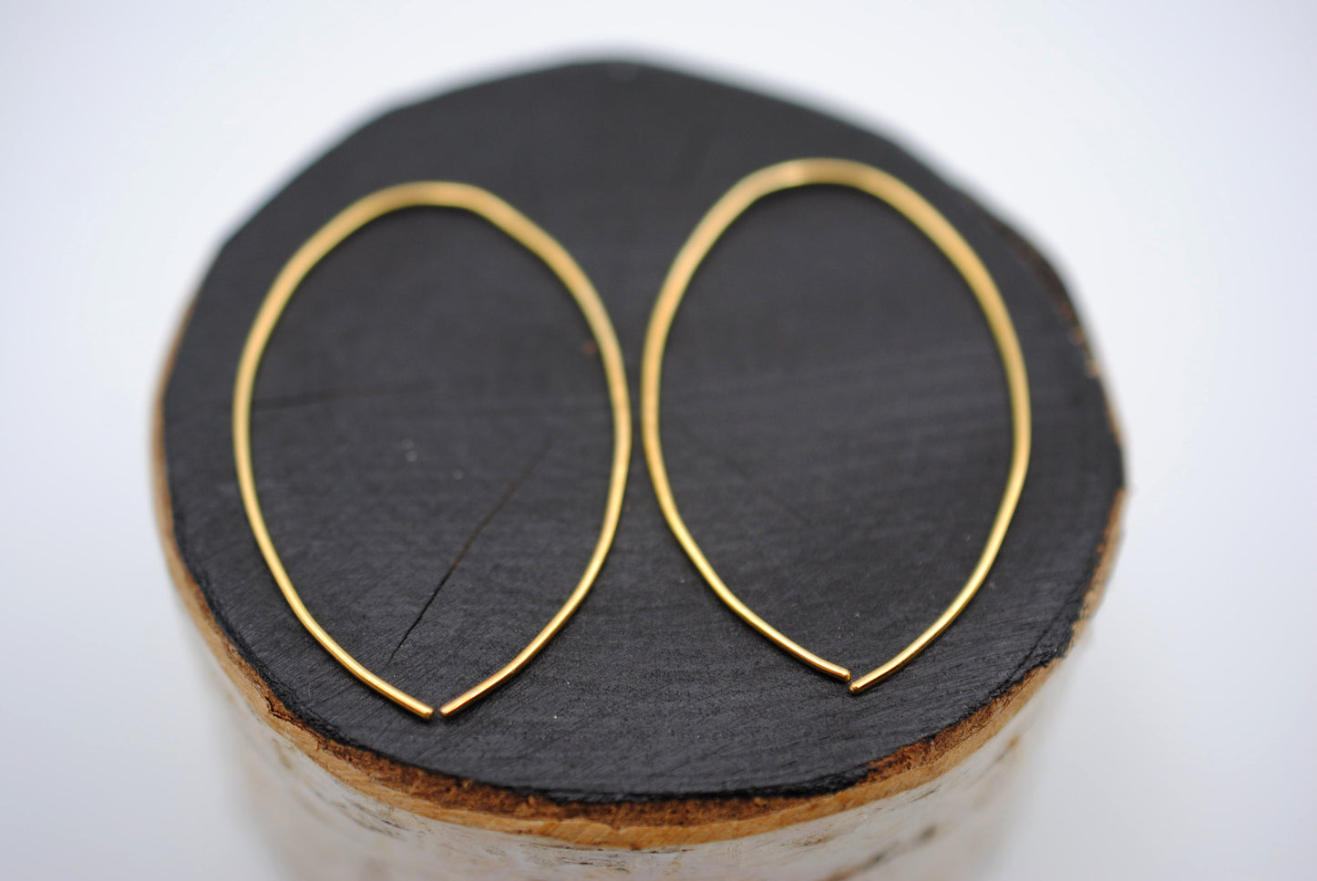 Large Yellow Gold Open Hoop Earrings