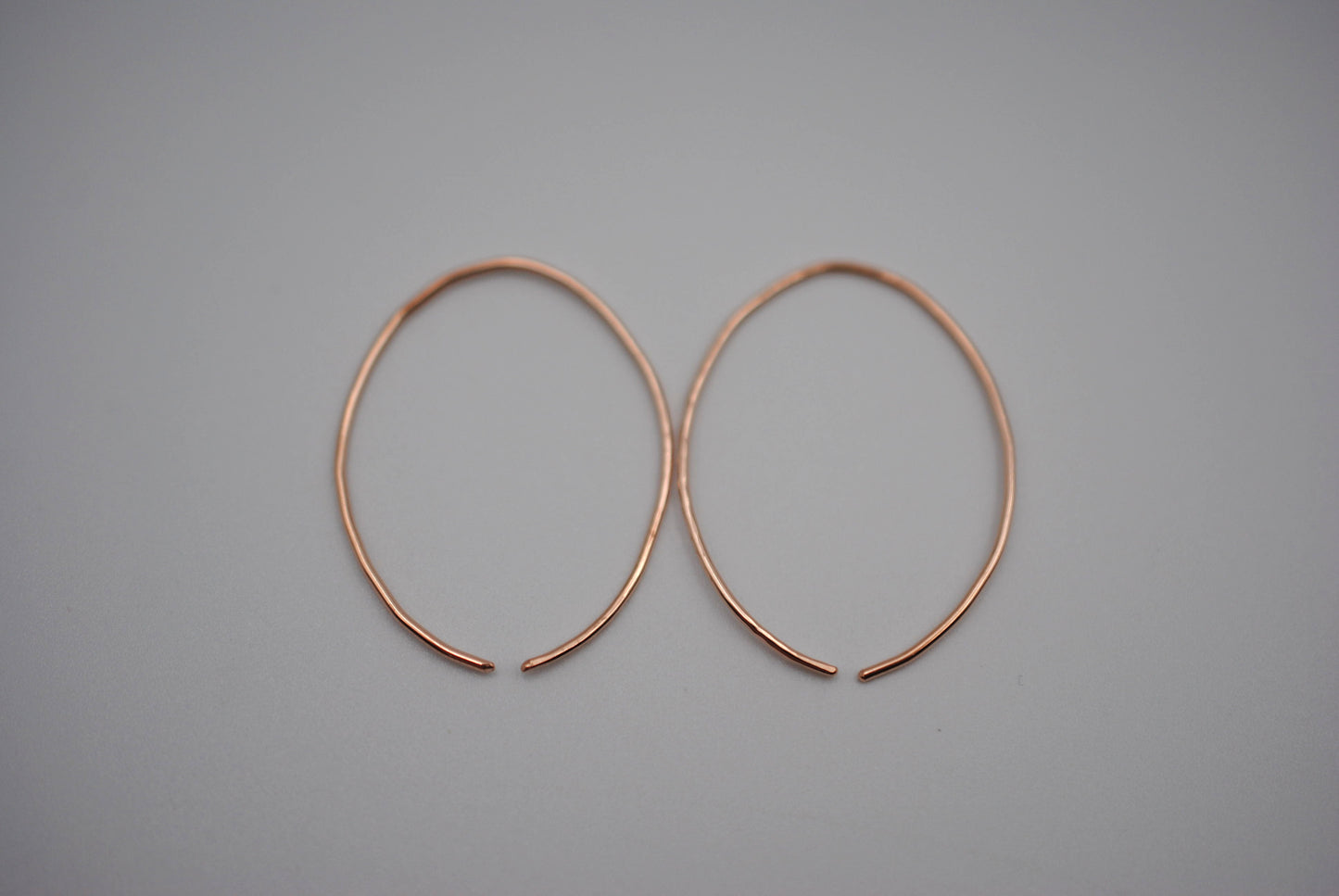 Medium Rose Gold Open Hoop Earrings