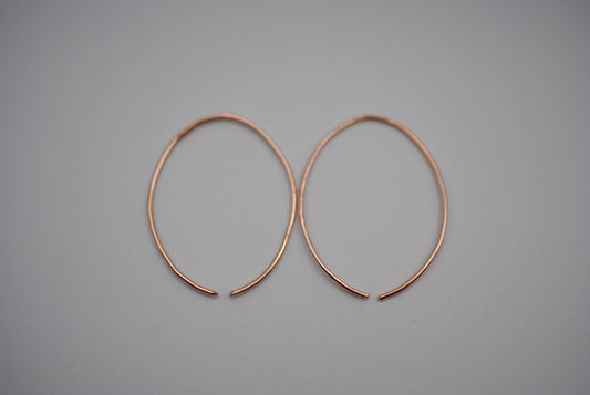 Medium Rose Gold Open Hoop Earrings