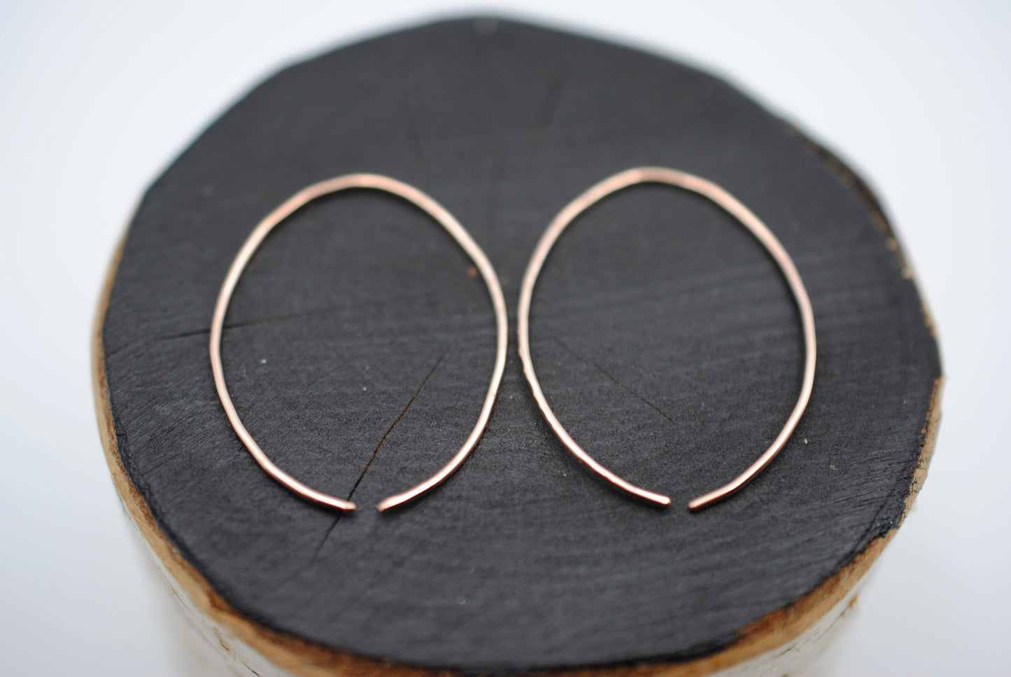 Medium Rose Gold Open Hoop Earrings