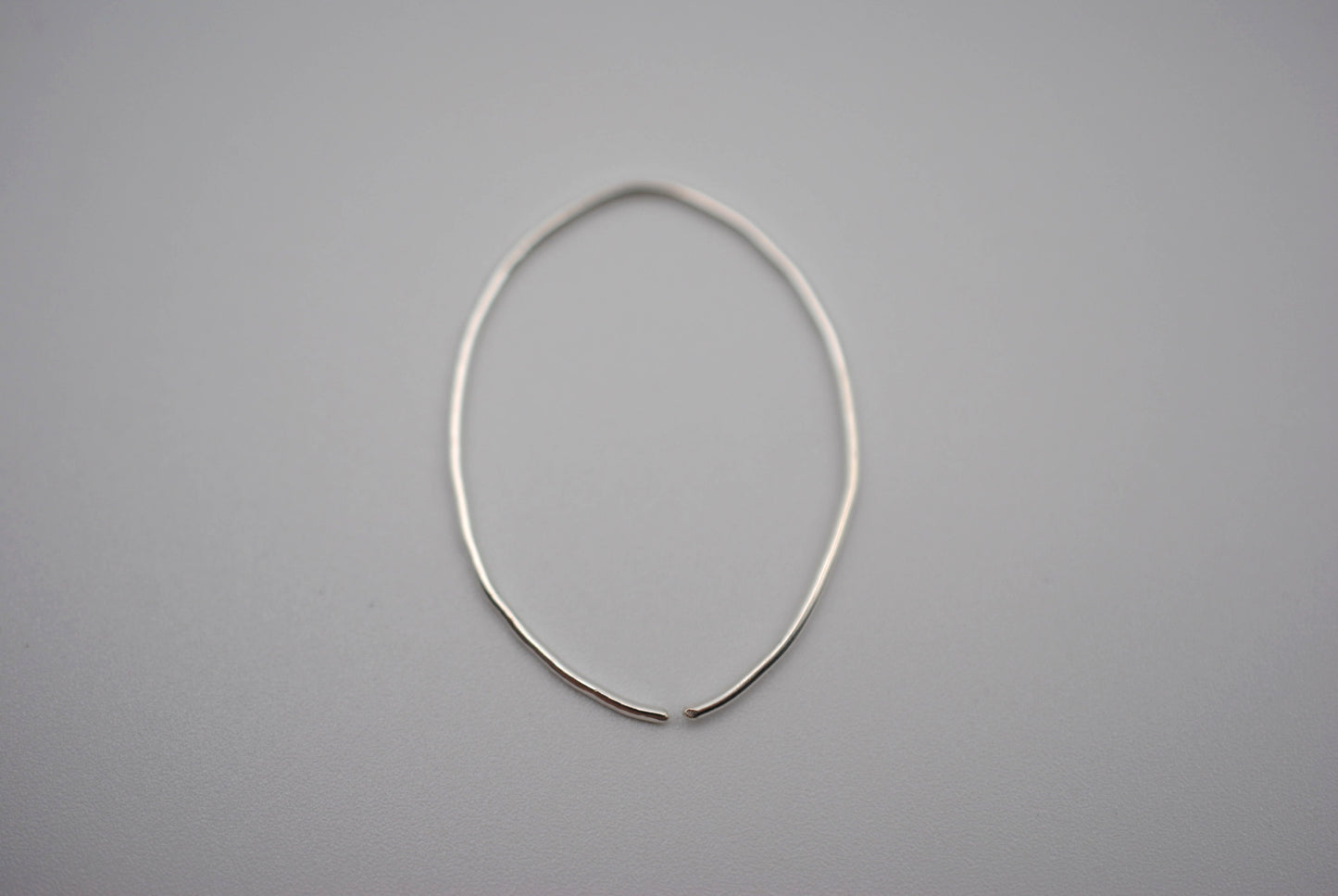 Medium Silver Open Hoop Earrings