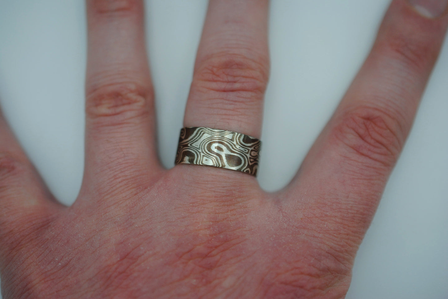 Mokume Gane: Silver and Copper Large Ring