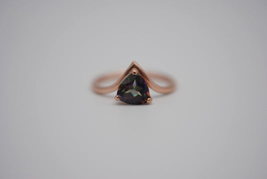 Mystic Topaz Chevron Ring