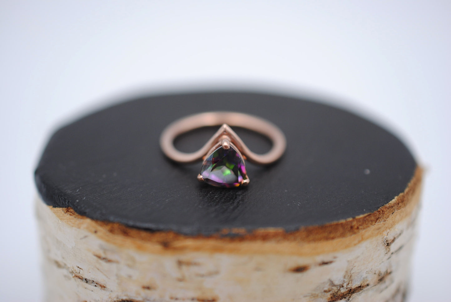 Mystic Topaz Chevron Ring