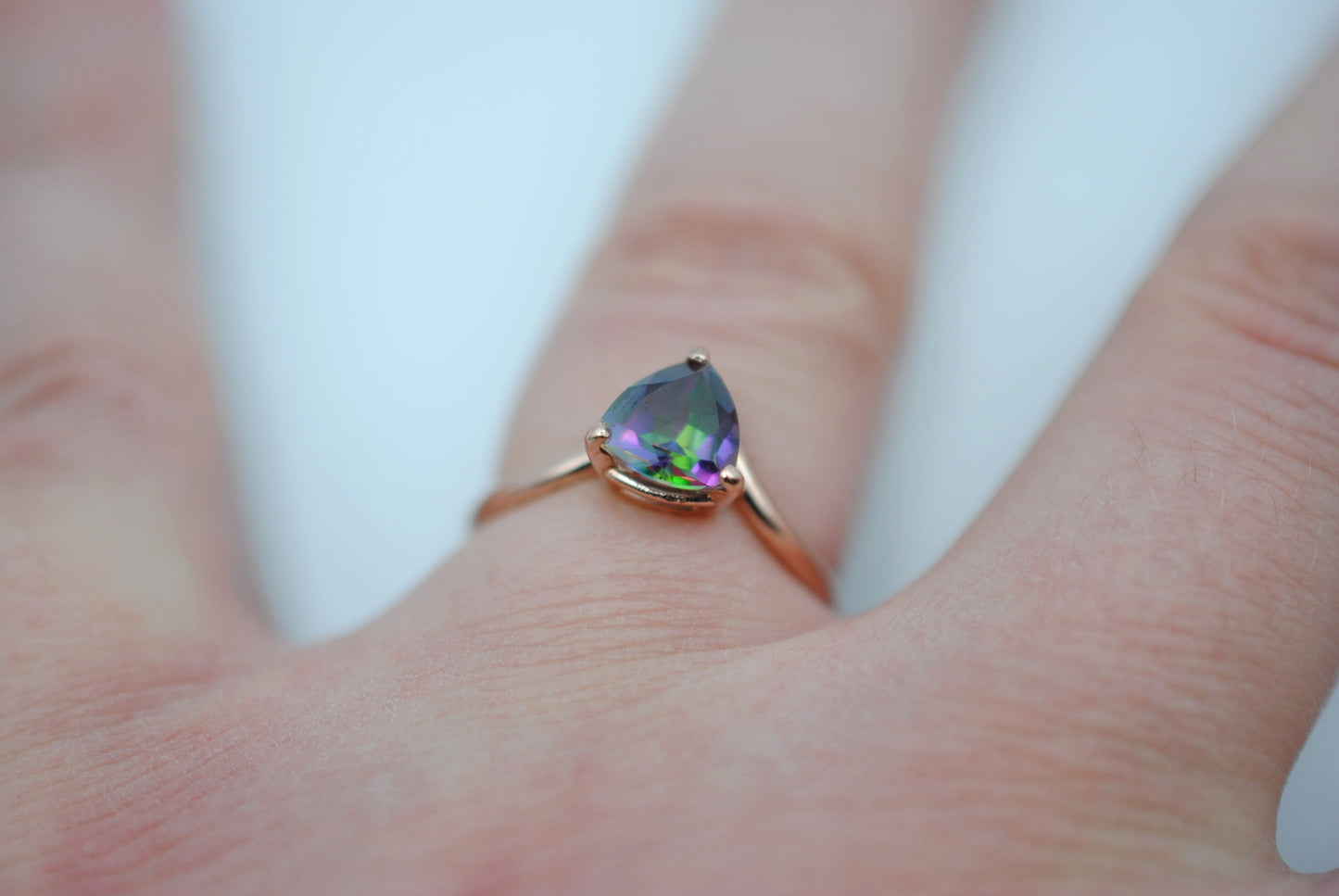 Mystic Topaz Chevron Ring