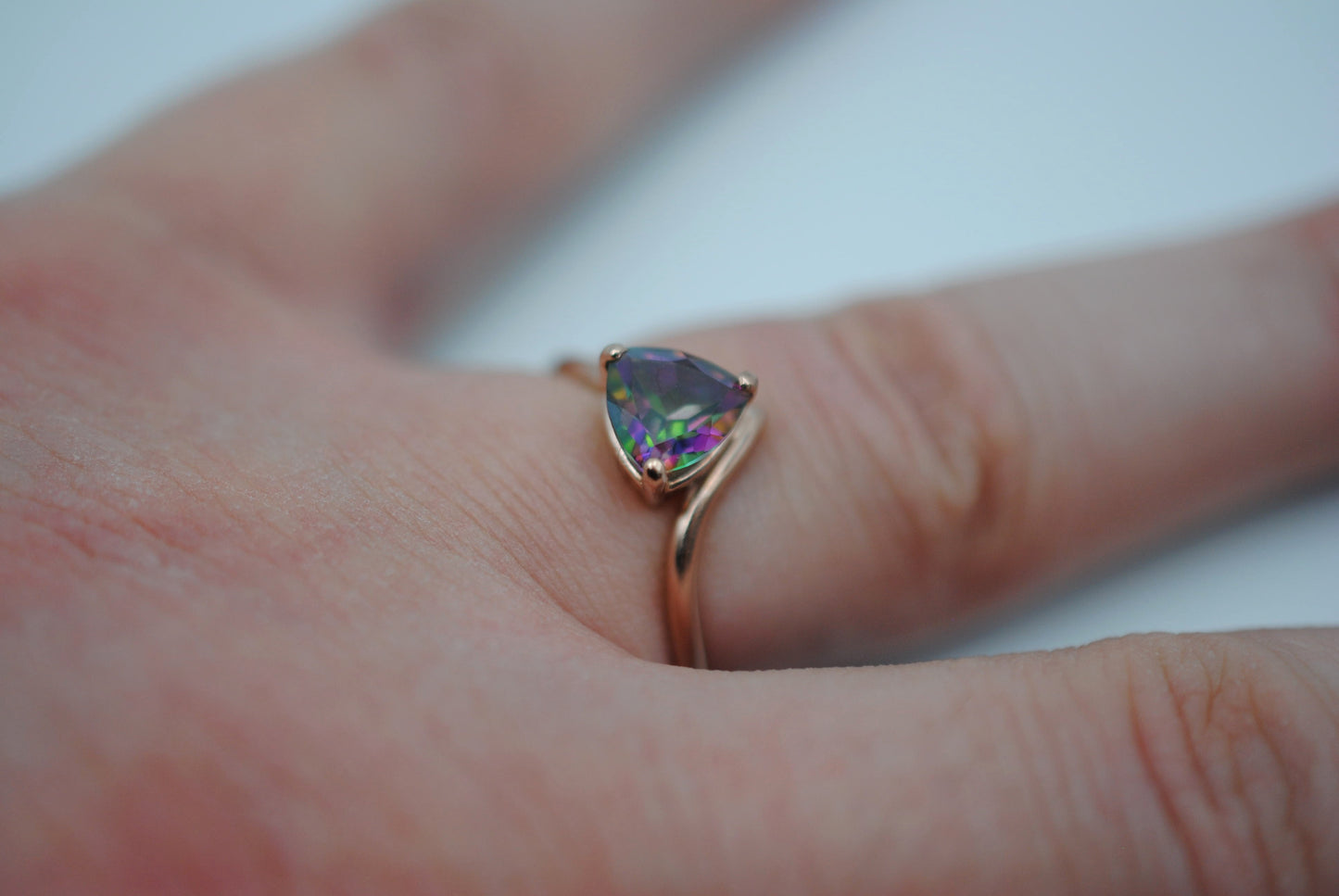 Mystic Topaz Chevron Ring