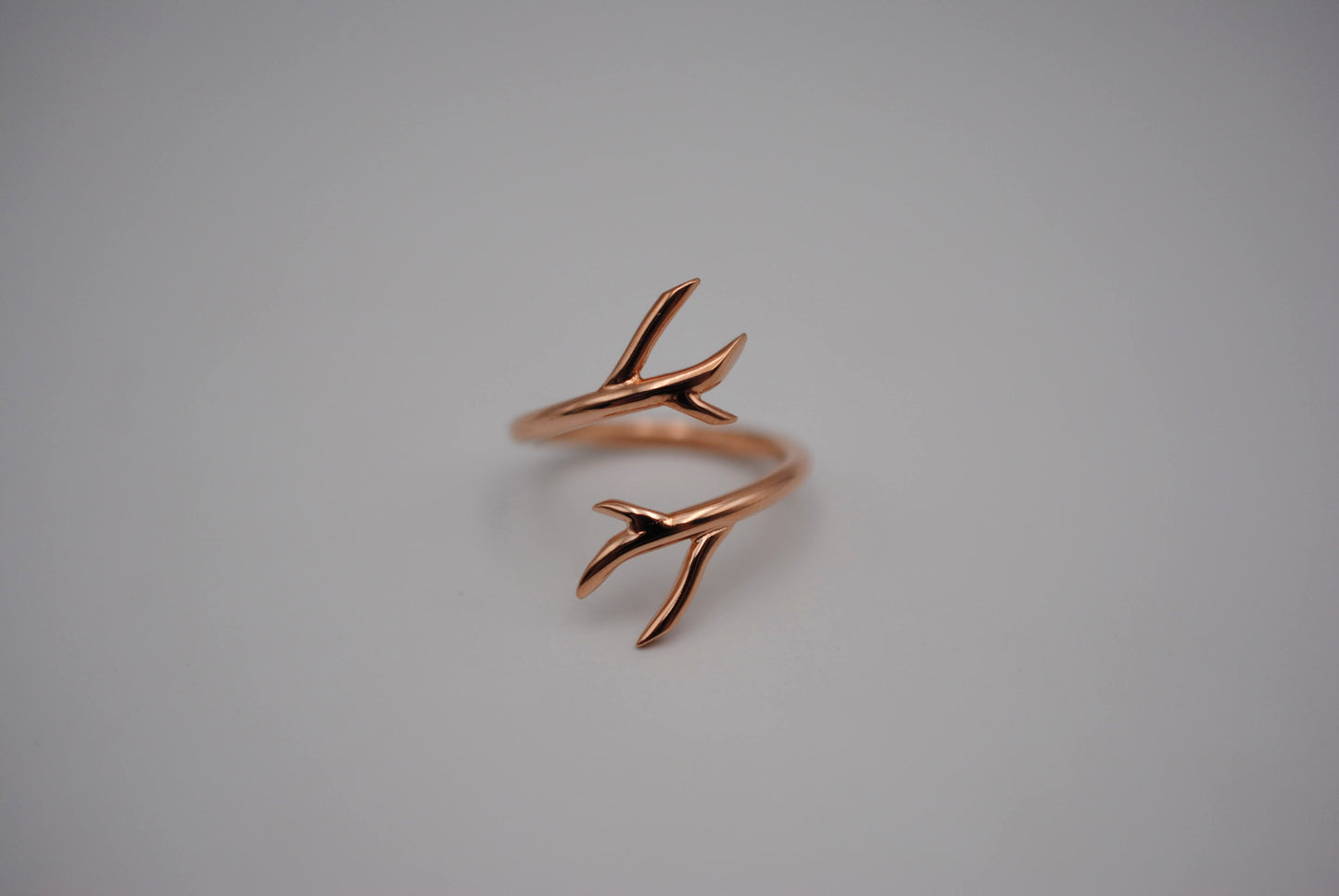 Outward Branch Rose Gold Roots Ring