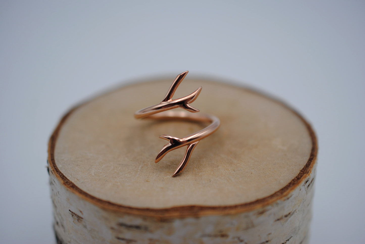 Outward Branch Rose Gold Roots Ring