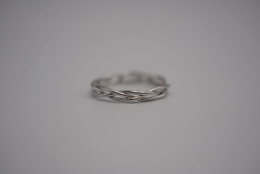Rhodium Braid Ring