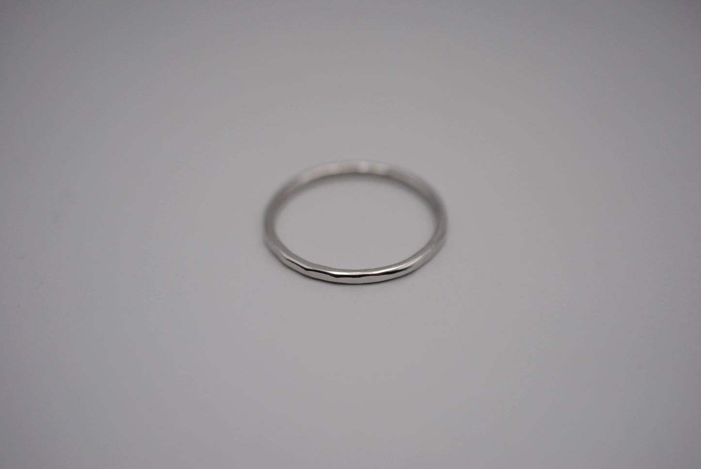 Thick Rhodium Stacker Ring
