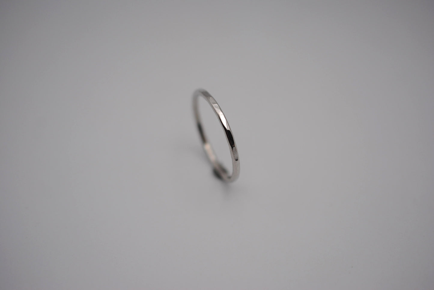 Thick Rhodium Stacker Ring