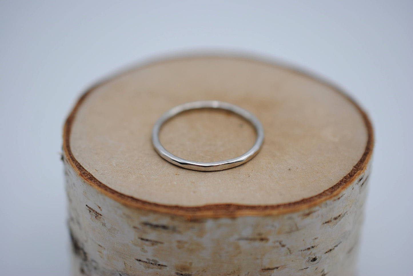 Thick Rhodium Stacker Ring