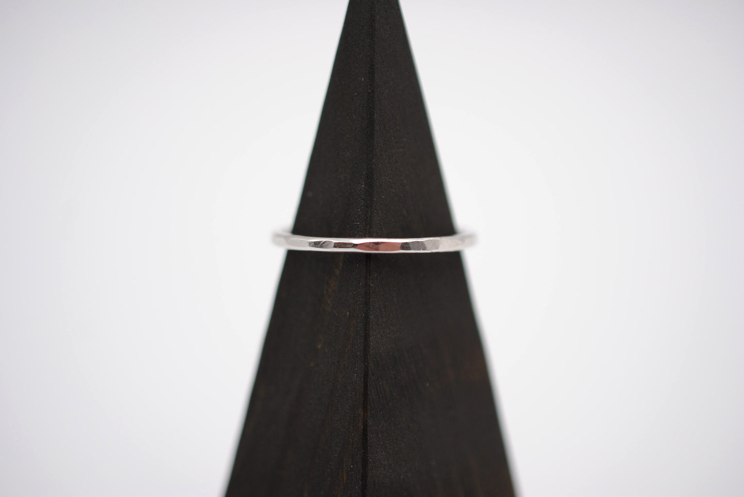 Thick Rhodium Stacker Ring
