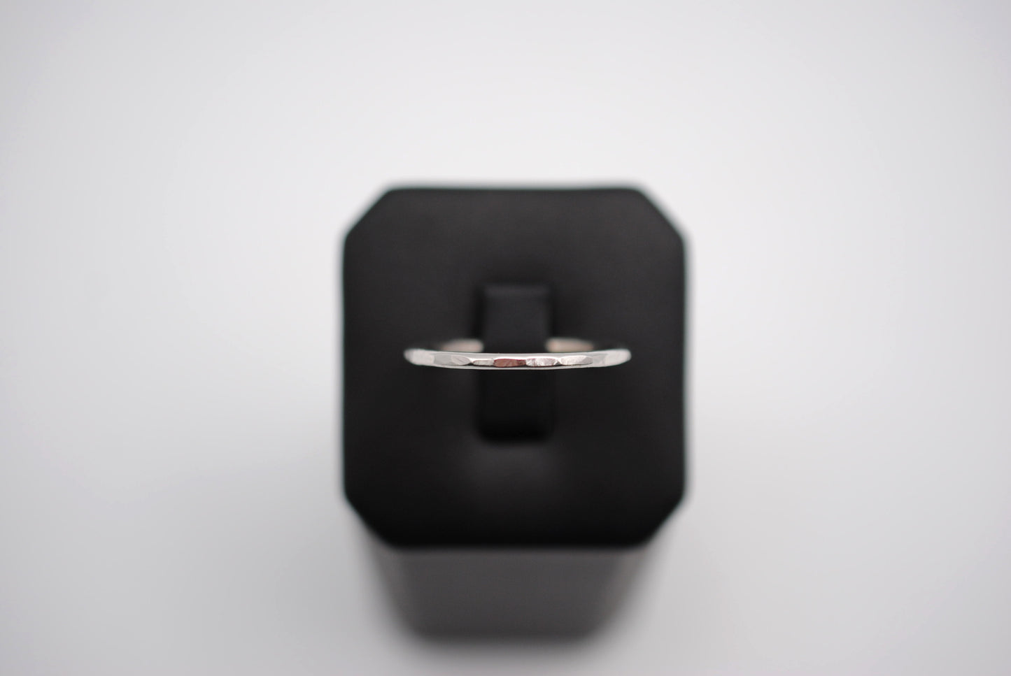 Thick Rhodium Stacker Ring