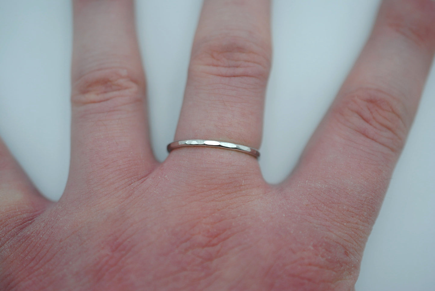 Thick Rhodium Stacker Ring
