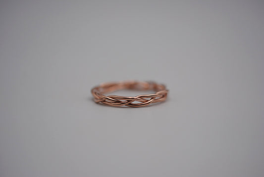 Stacking Ring: Braid, Rose Gold Finish