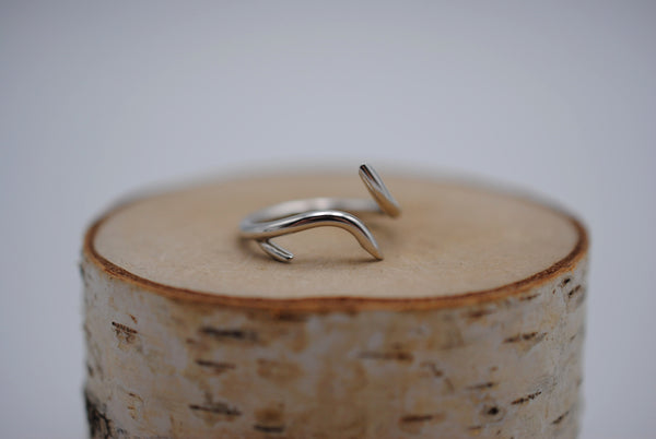 Sprout Rhodium Roots Ring