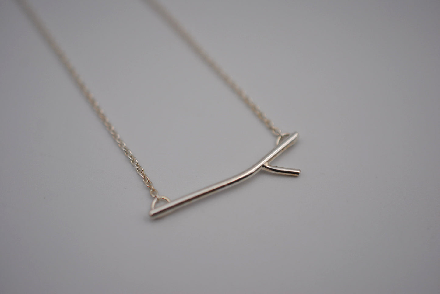 Sprout Rhodium Roots Necklace