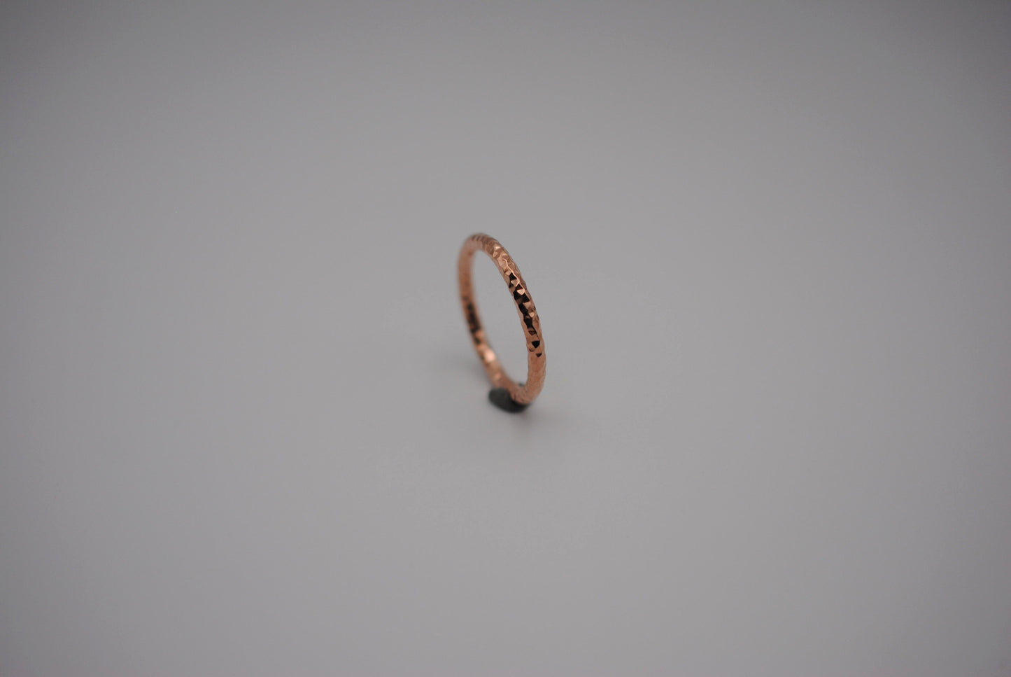 Stacking Ring: Sparkle Texture, Rose Gold Finish, Thick Width