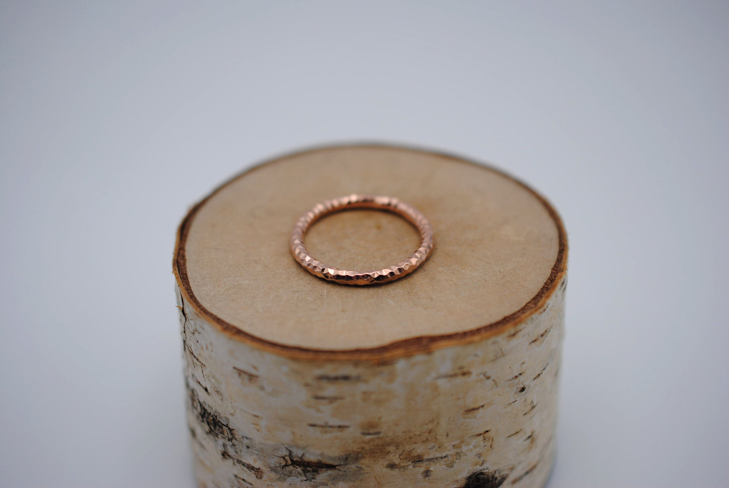Stacking Ring: Sparkle Texture, Rose Gold Finish, Thick Width
