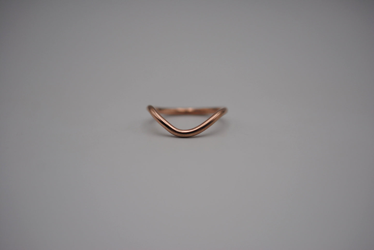 Stacker Ring: Curved Band, Rose Gold Fill