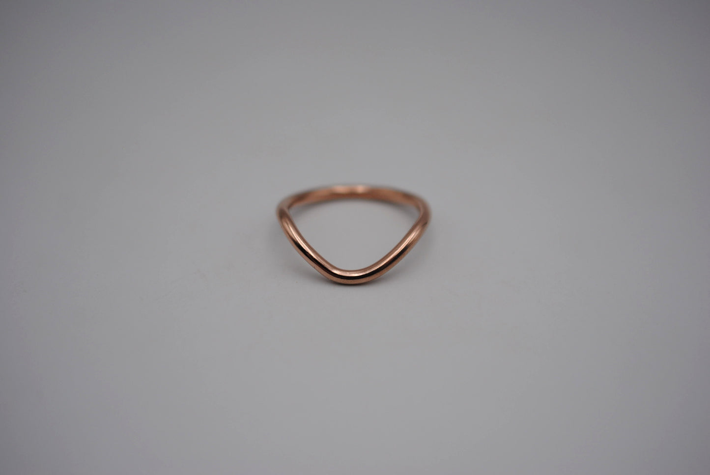 Stacker Ring: Curved Band, Rose Gold Fill