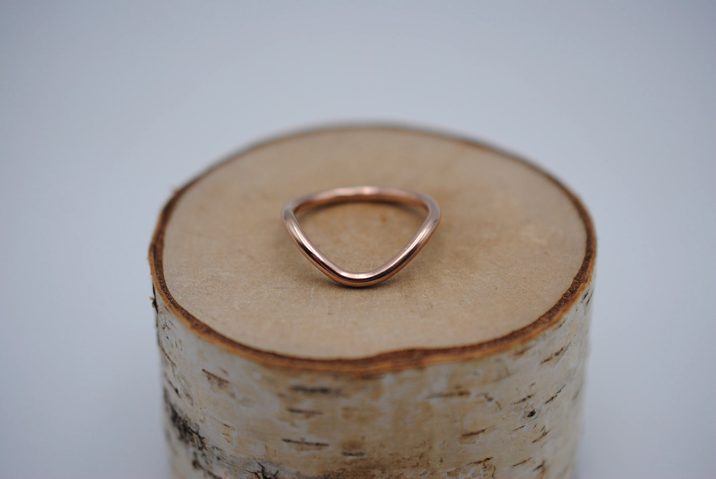 Stacker Ring: Curved Band, Rose Gold Fill