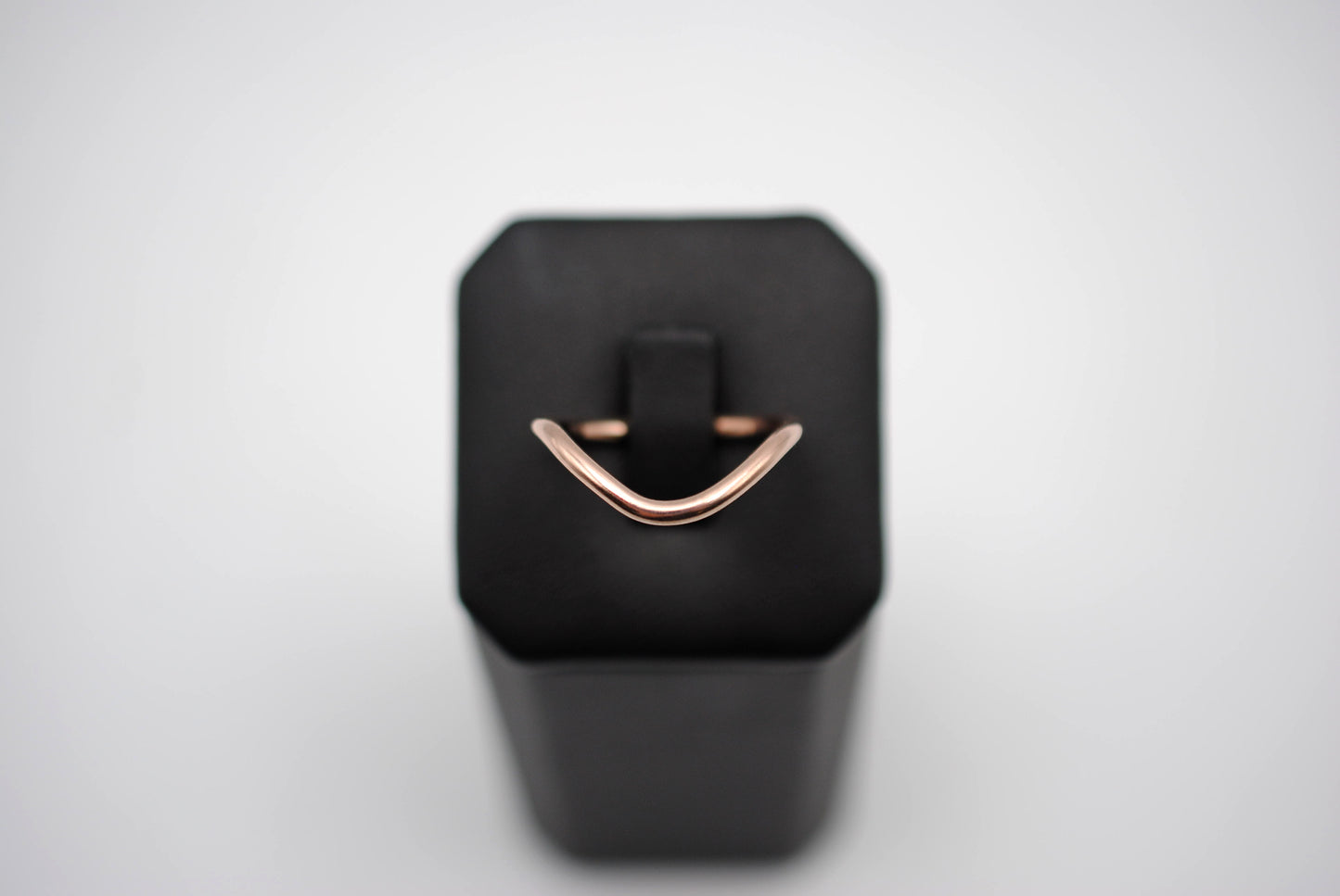 Stacker Ring: Curved Band, Rose Gold Fill