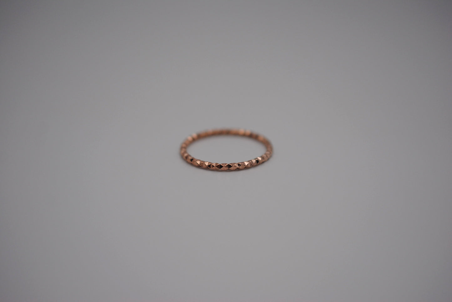 Stacking Ring: Sparkle Texture, Rose Gold Finish, Medium Width