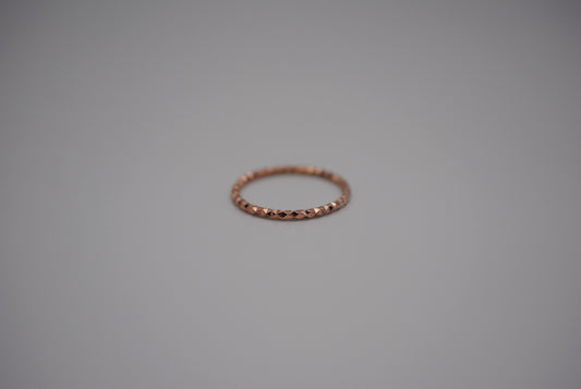 Stacking Ring: Sparkle Texture, Rose Gold Finish, Medium Width