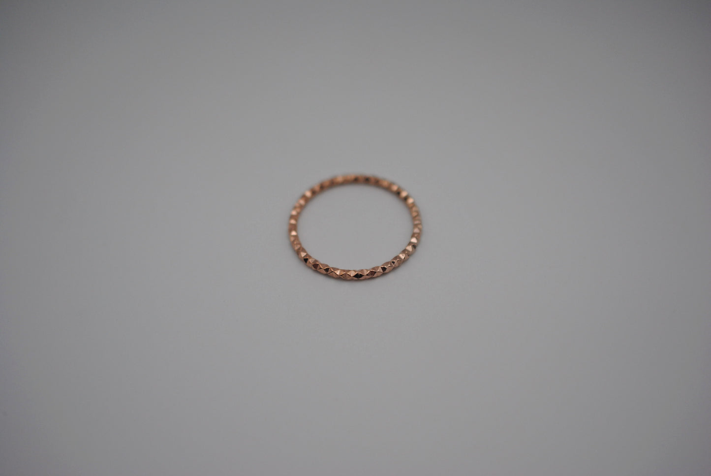 Stacking Ring: Sparkle Texture, Rose Gold Finish, Medium Width