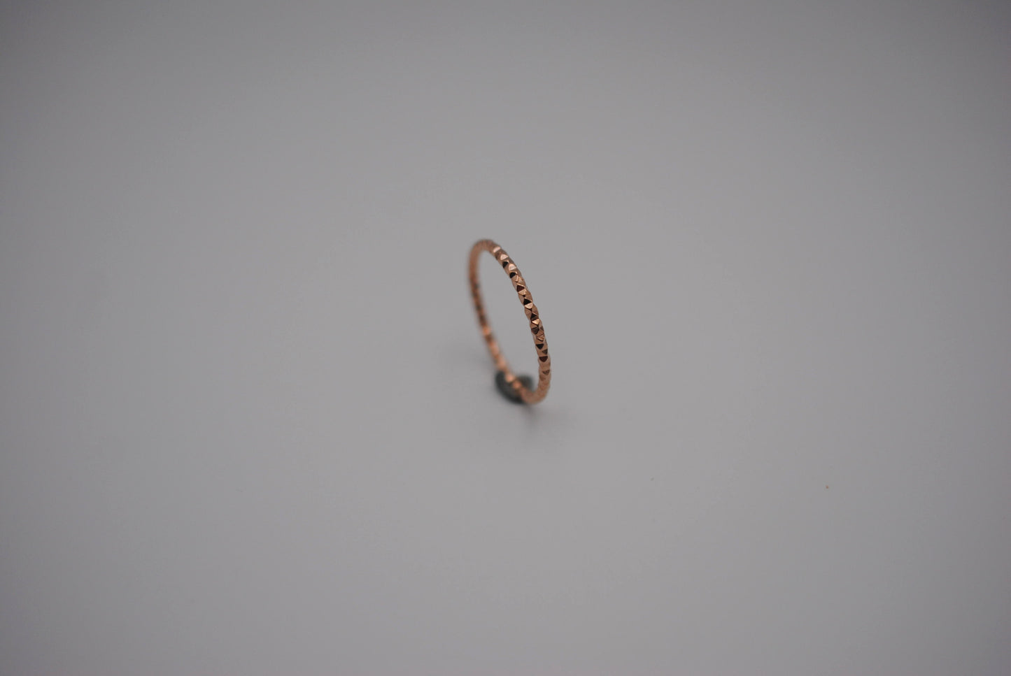 Stacking Ring: Sparkle Texture, Rose Gold Finish, Medium Width
