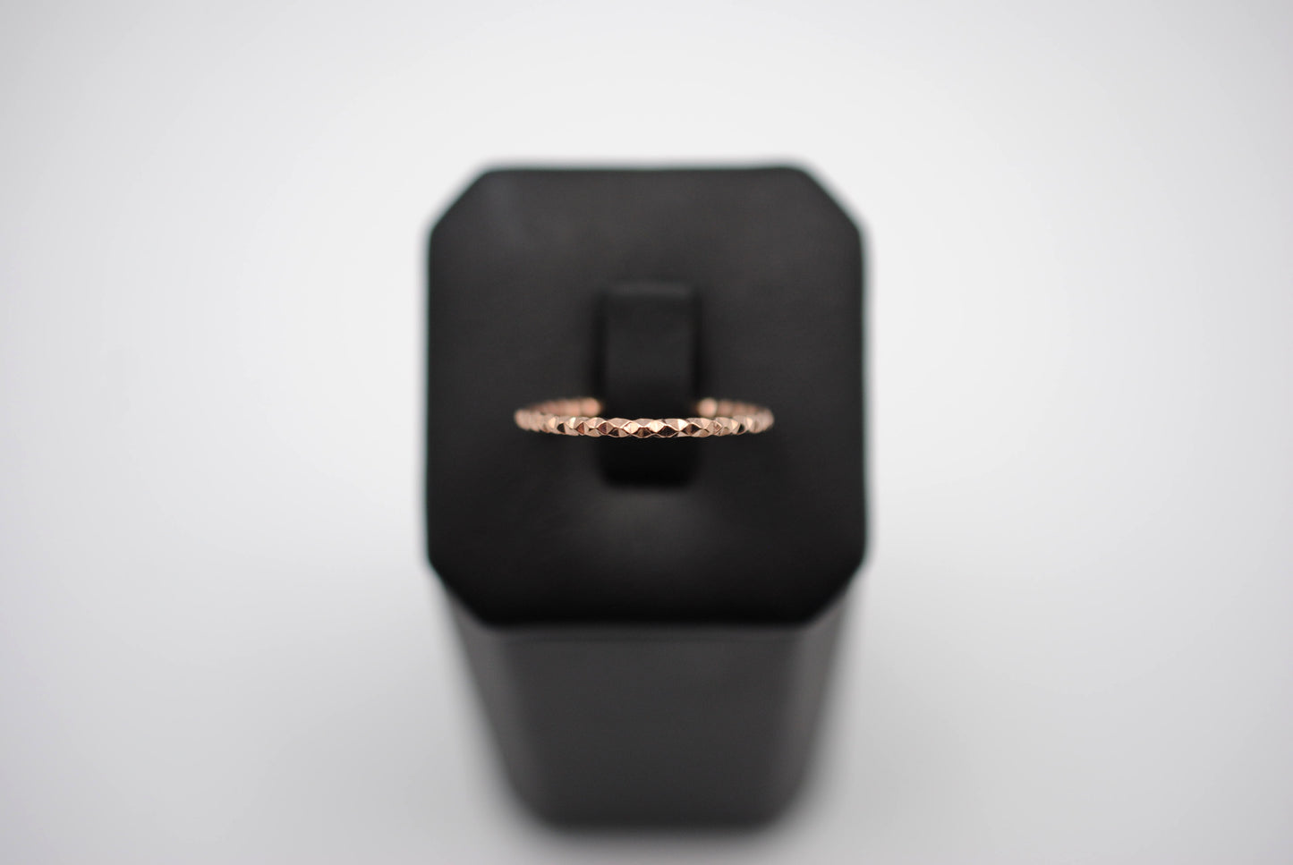 Stacking Ring: Sparkle Texture, Rose Gold Finish, Medium Width