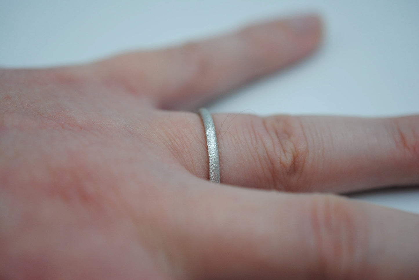 Stardust Rhodium Stacker Ring