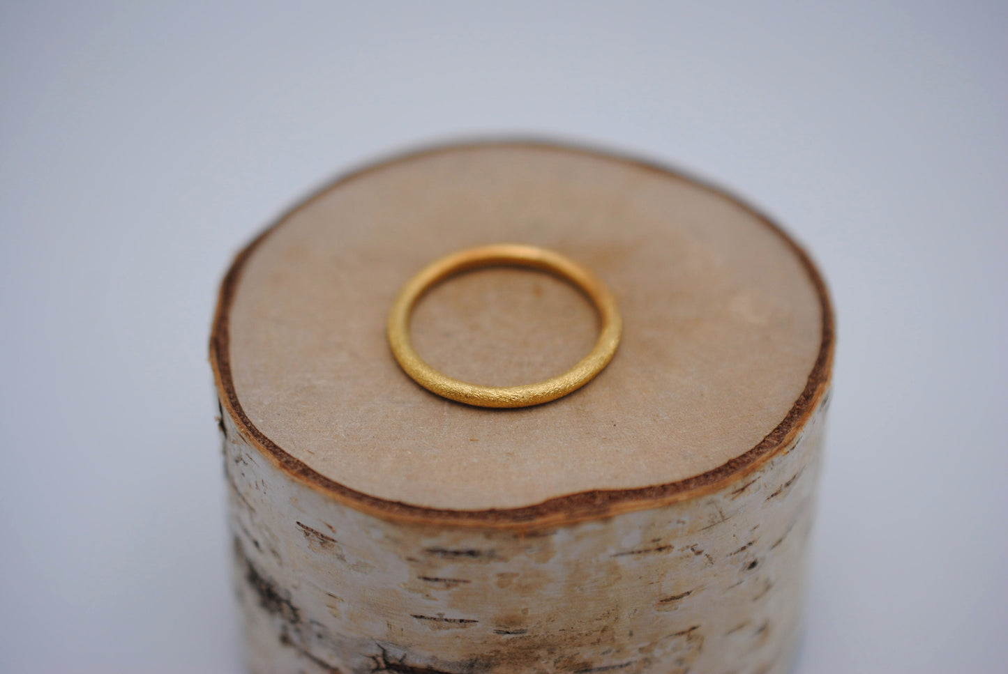 Stardust Yellow Gold Stacker Ring