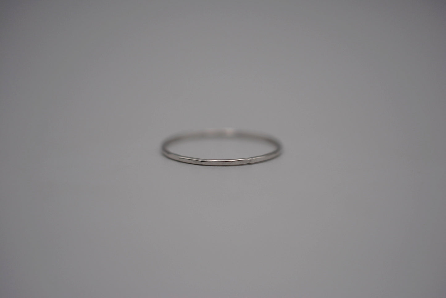 Thin Rhodium Stacker Ring