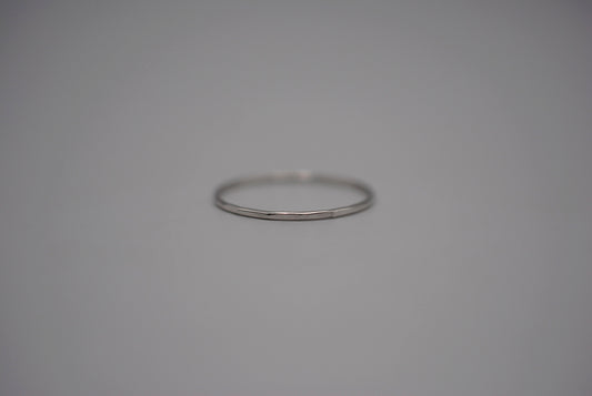 Thin Rhodium Stacker Ring