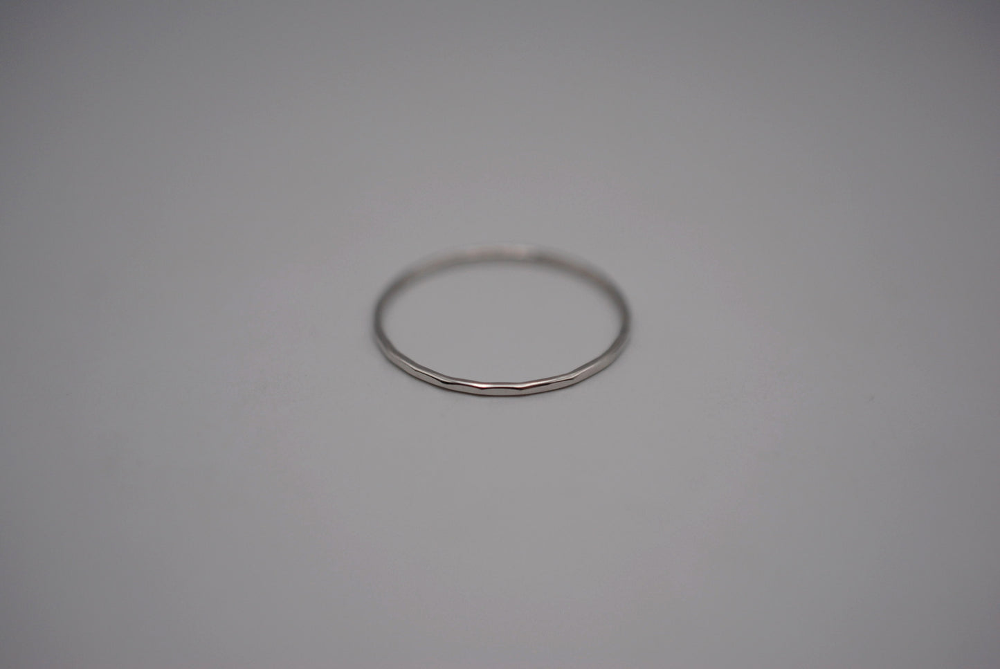 Thin Rhodium Stacker Ring