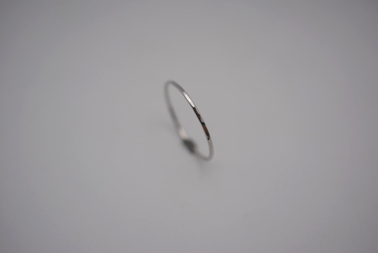 Thin Rhodium Stacker Ring