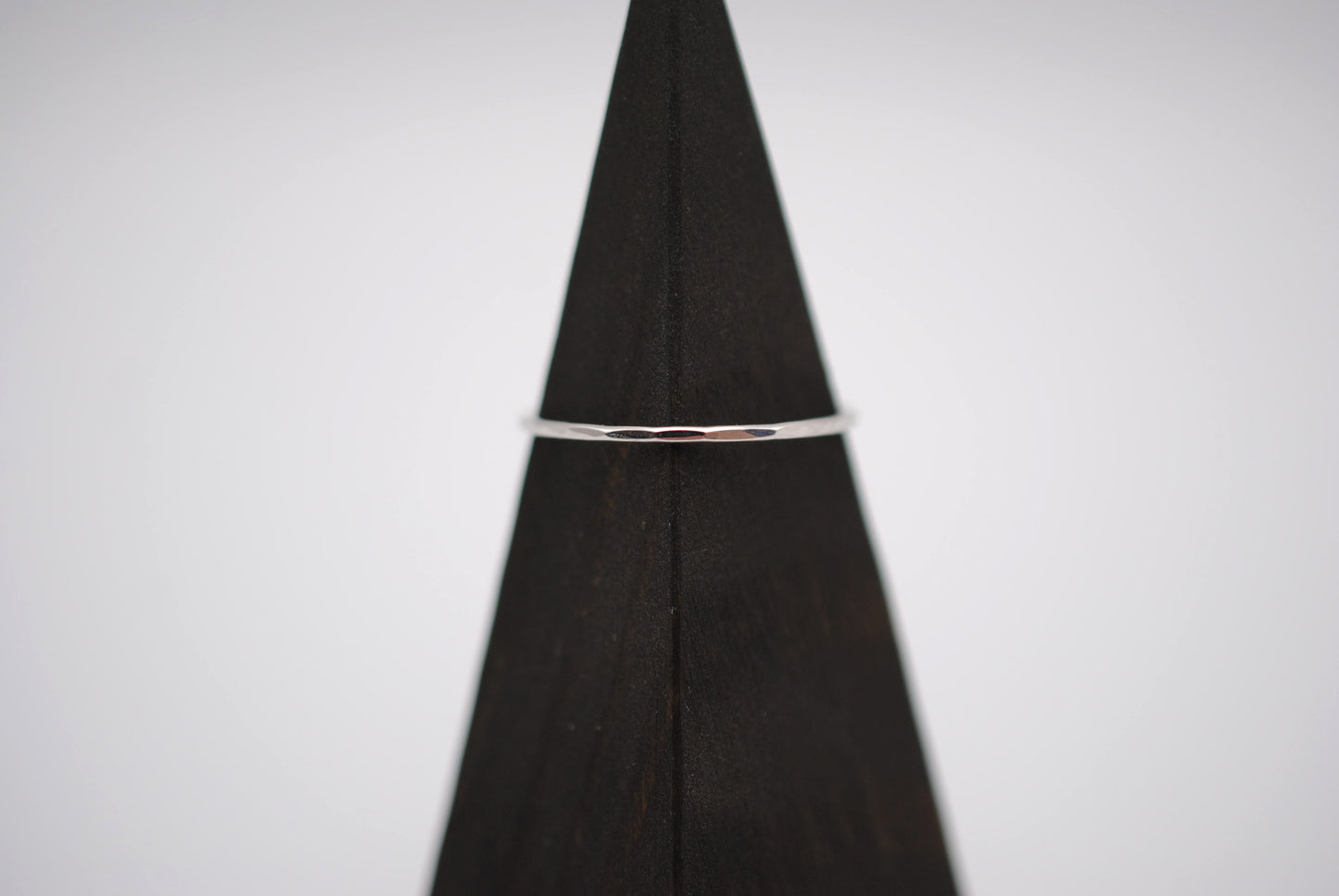 Thin Rhodium Stacker Ring