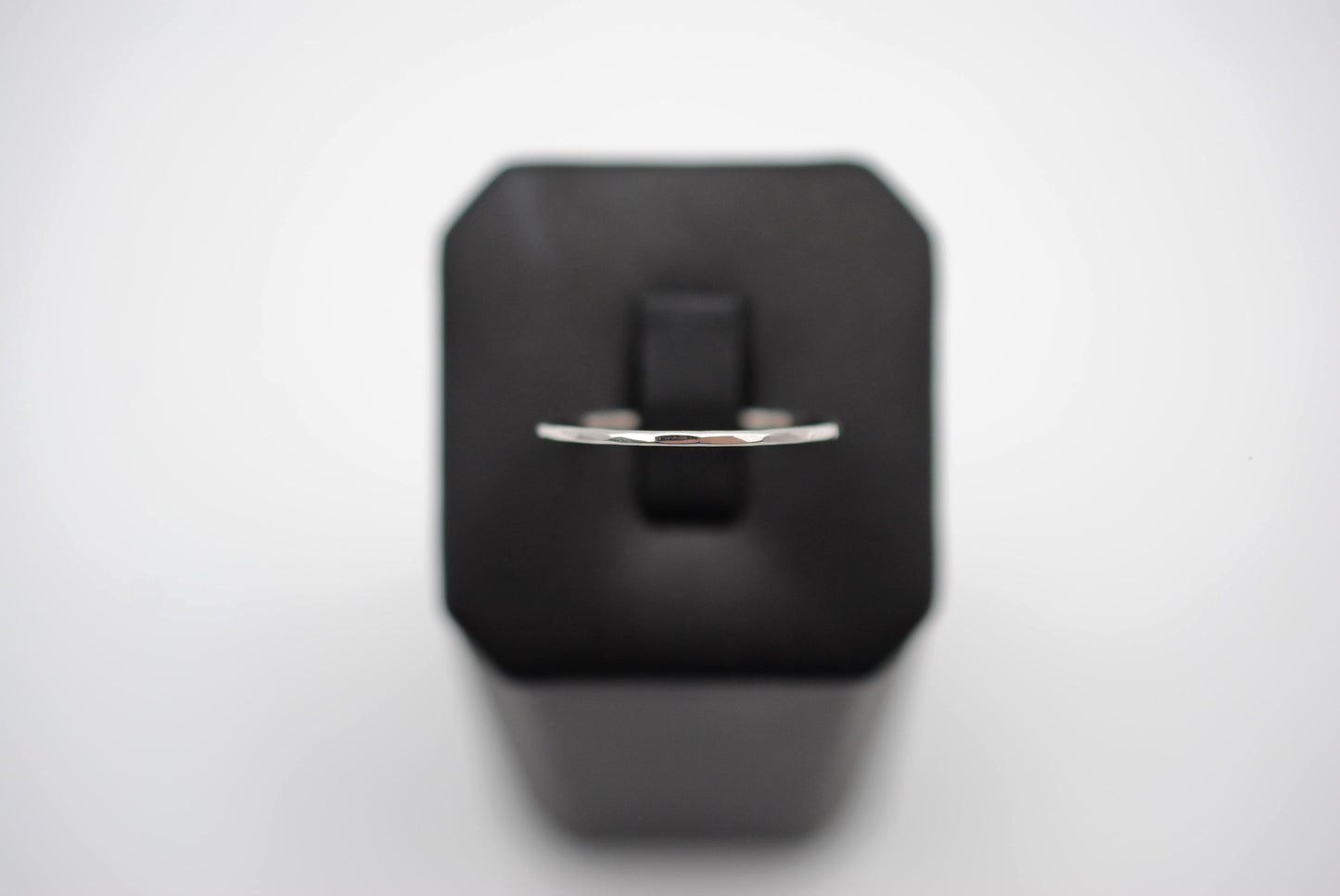 Thin Rhodium Stacker Ring