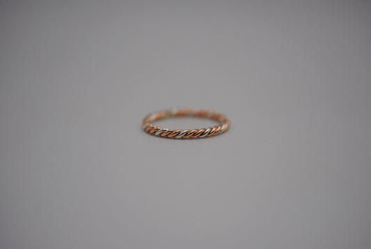 Three Tone Rope Ring
