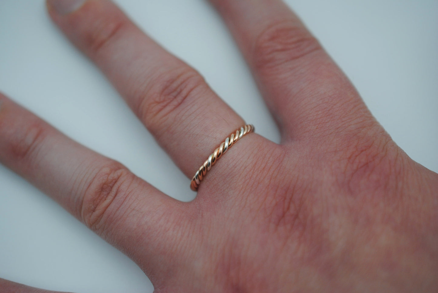 Three Tone Rope Ring