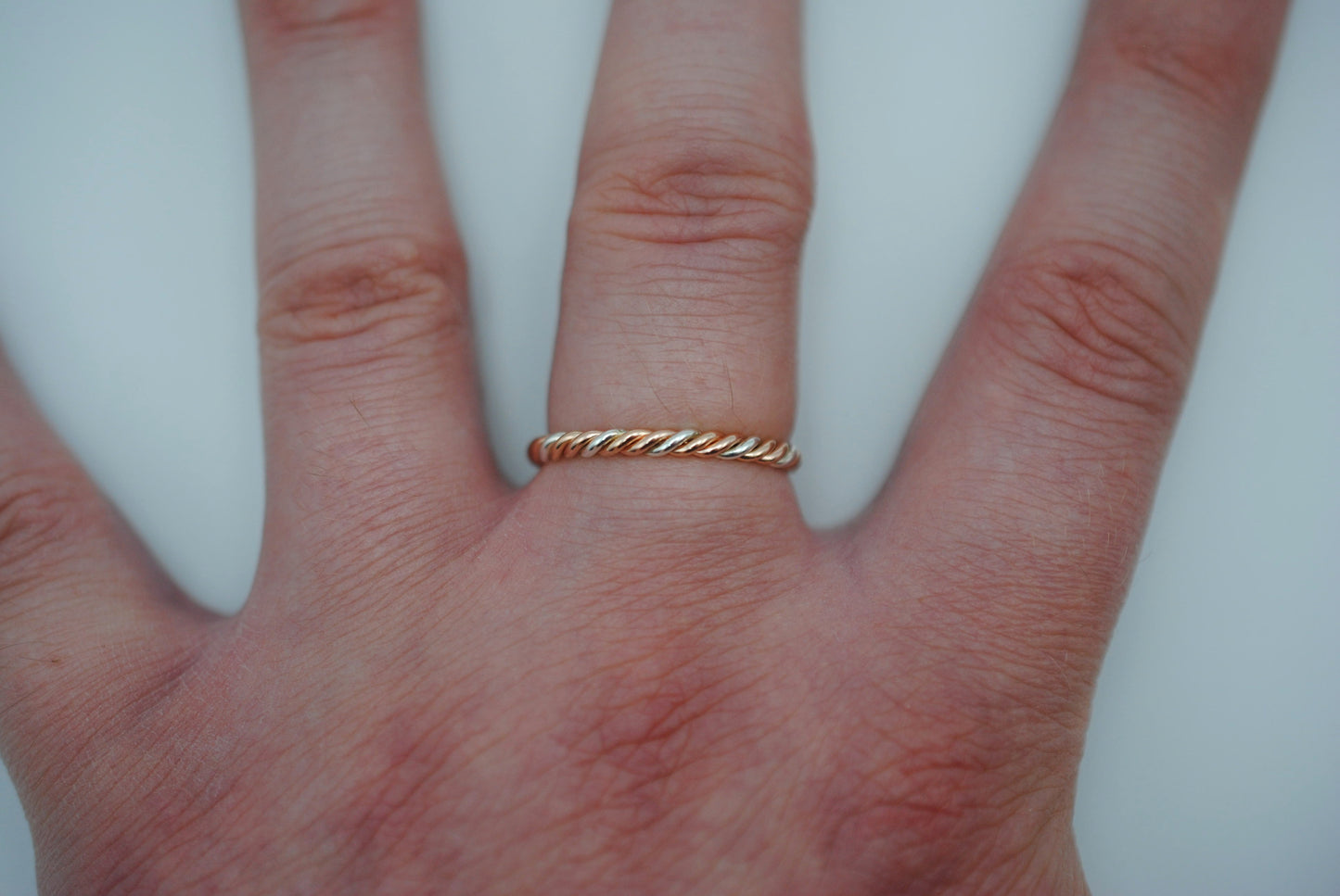Three Tone Rope Ring